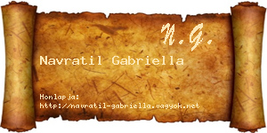 Navratil Gabriella névjegykártya